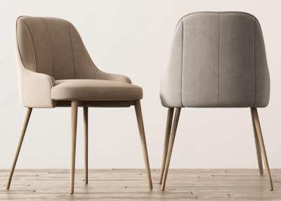 现代餐椅3D模型下载